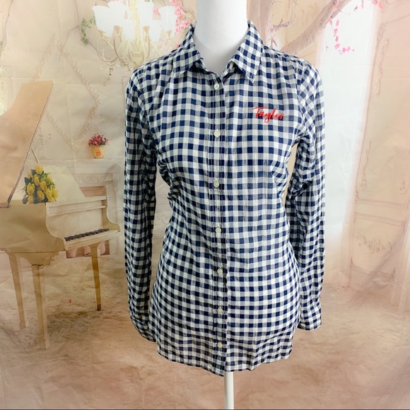 NEW J Crew Poplin Checker button down Shirt - Picture 3 of 11
